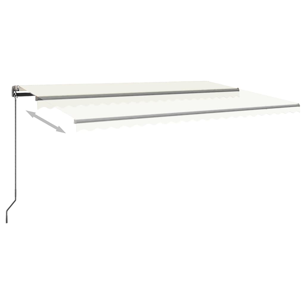 Automatische Markise mit LED & Windsensor 500x350 cm Cremeweiß