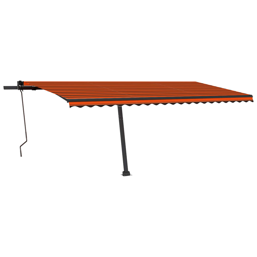 Automatische Markise mit LED & Windsensor 500x350 Orange/Braun