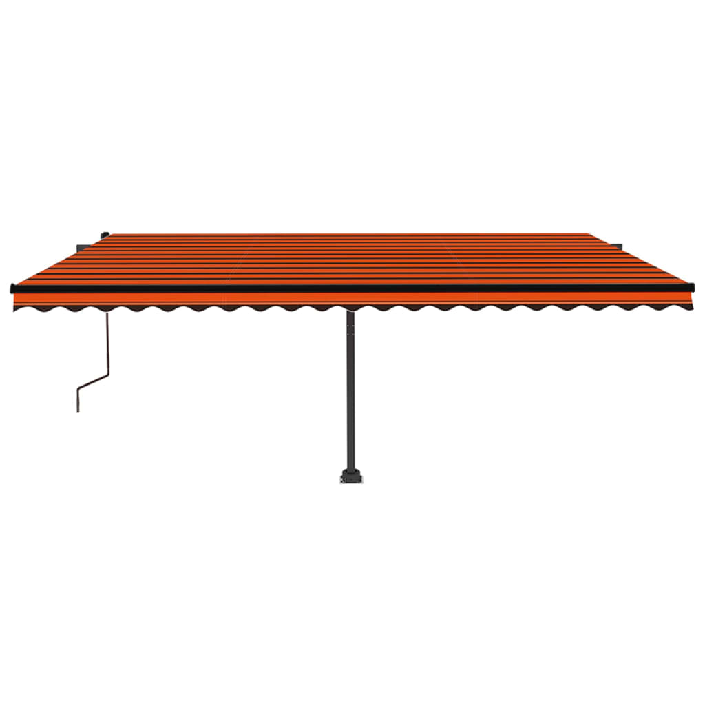 Automatische Markise mit LED & Windsensor 500x350 Orange/Braun