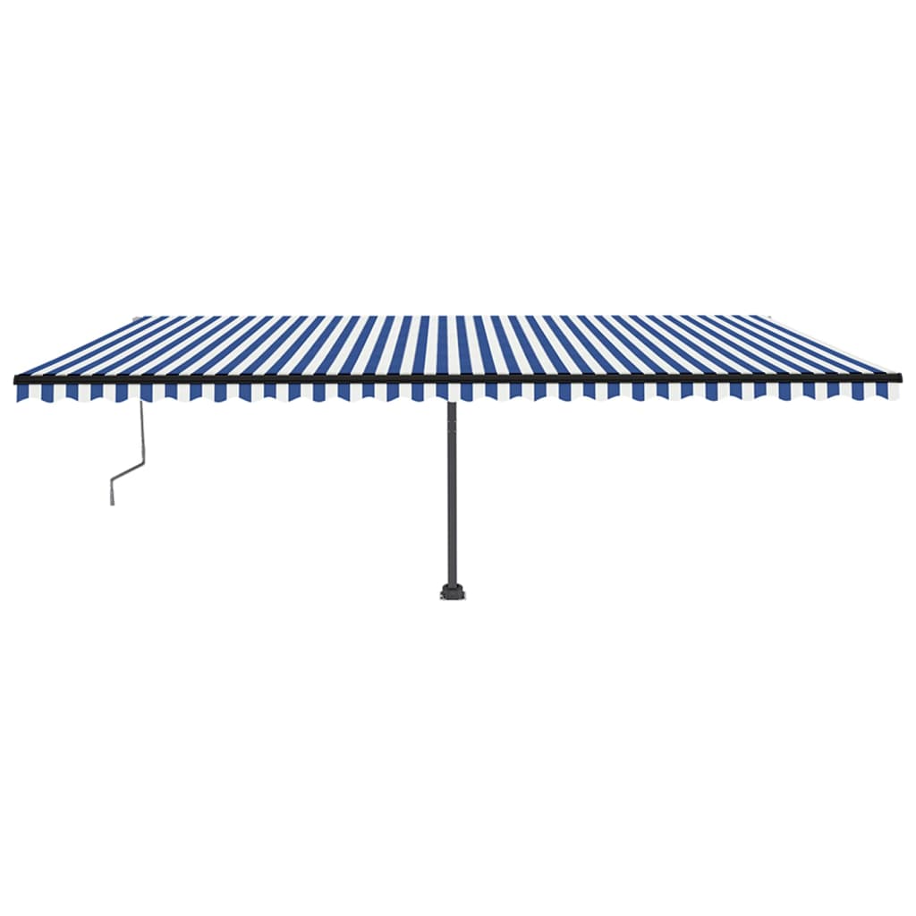 Standmarkise Automatisch 600x350 cm Blau/Weiß