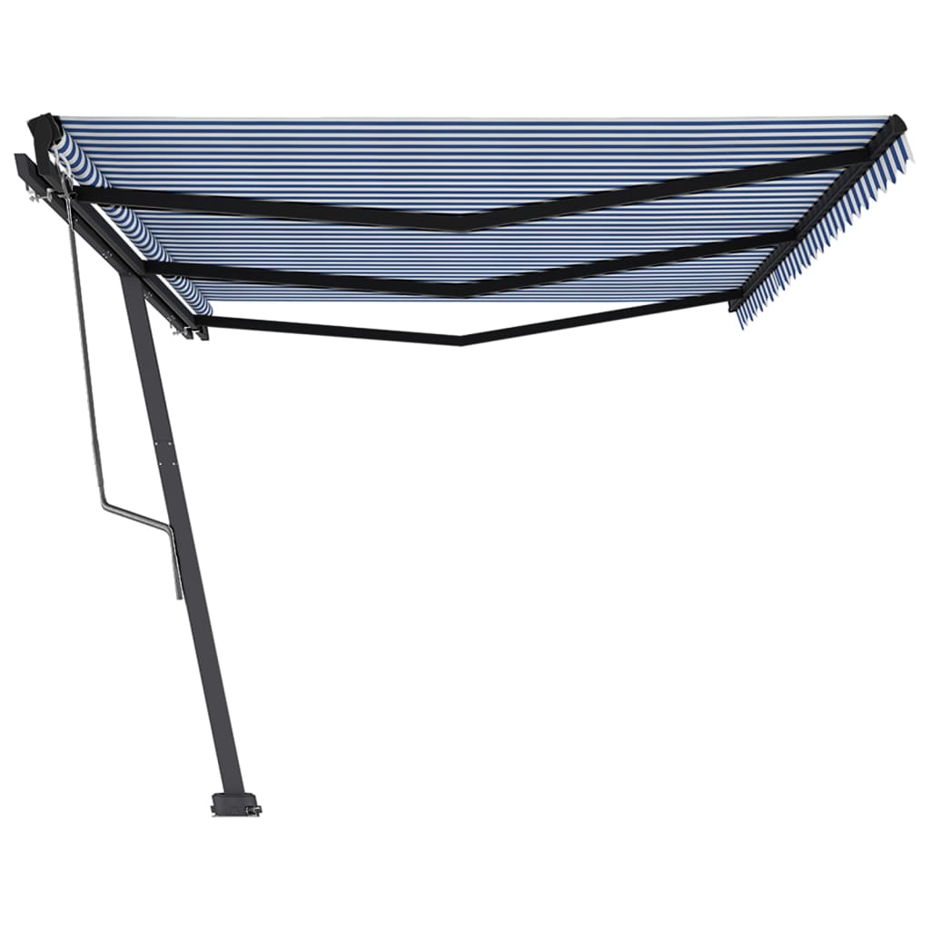 Standmarkise Automatisch 600x350 cm Blau/Weiß