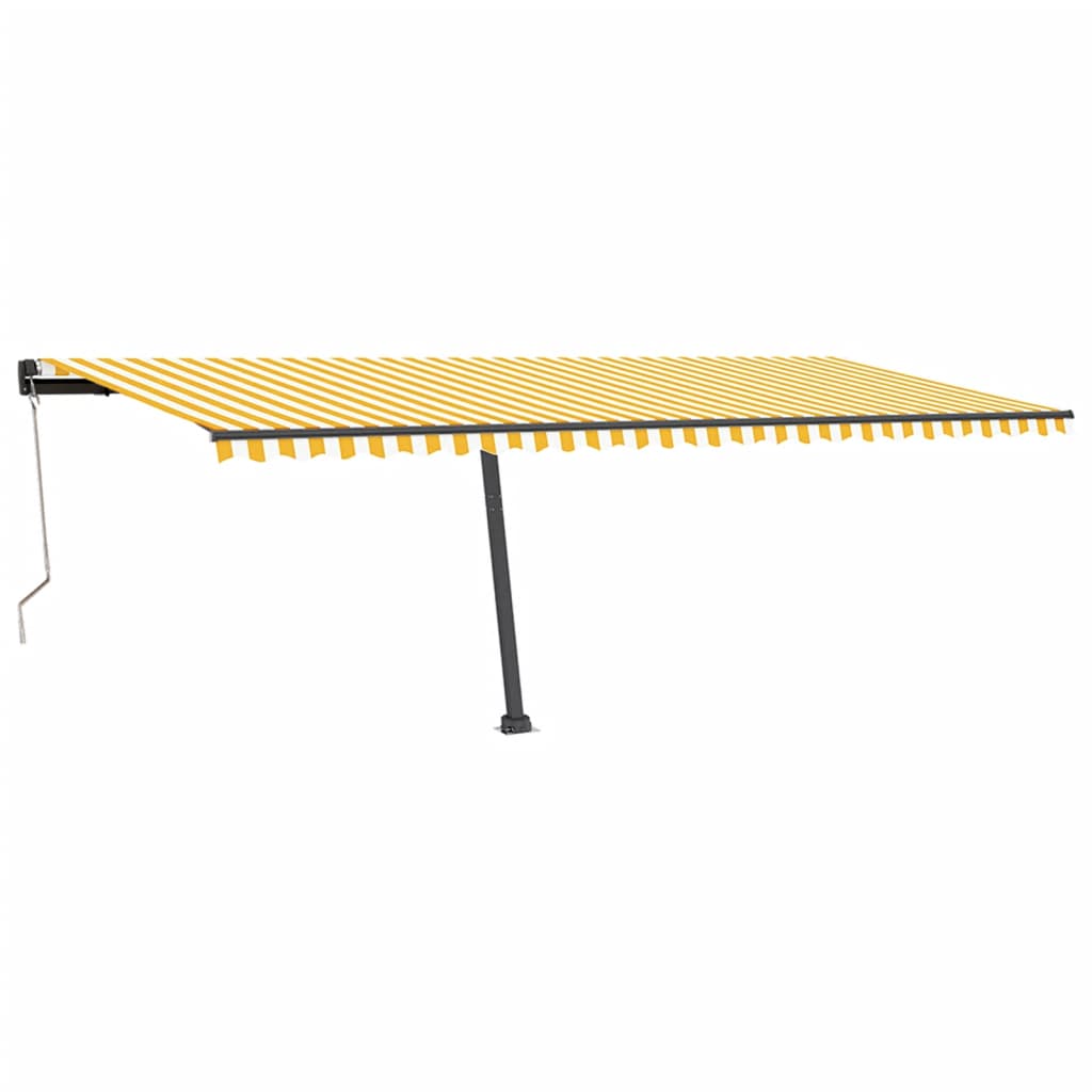 Standmarkise Automatisch 600x350 cm Gelb/Weiß