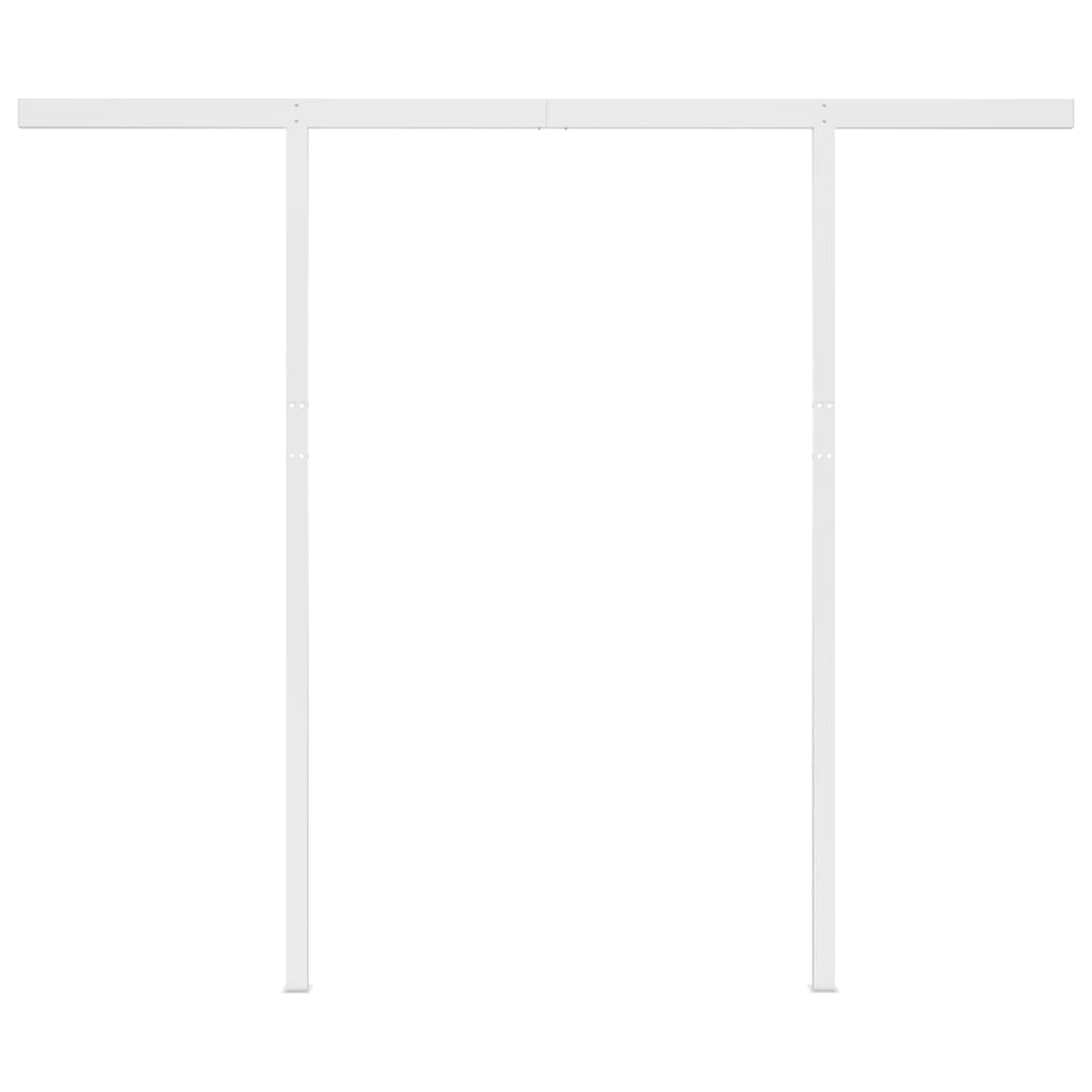 Gelenkarmmarkise Automatisch mit Pfosten 3x2,5 m Cremeweiß