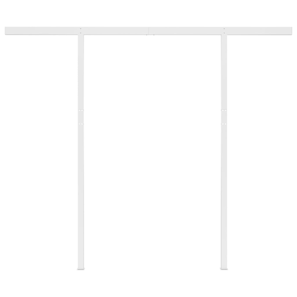 Gelenkarmmarkise Automatisch mit Pfosten 3,5x2,5 m Orange Braun