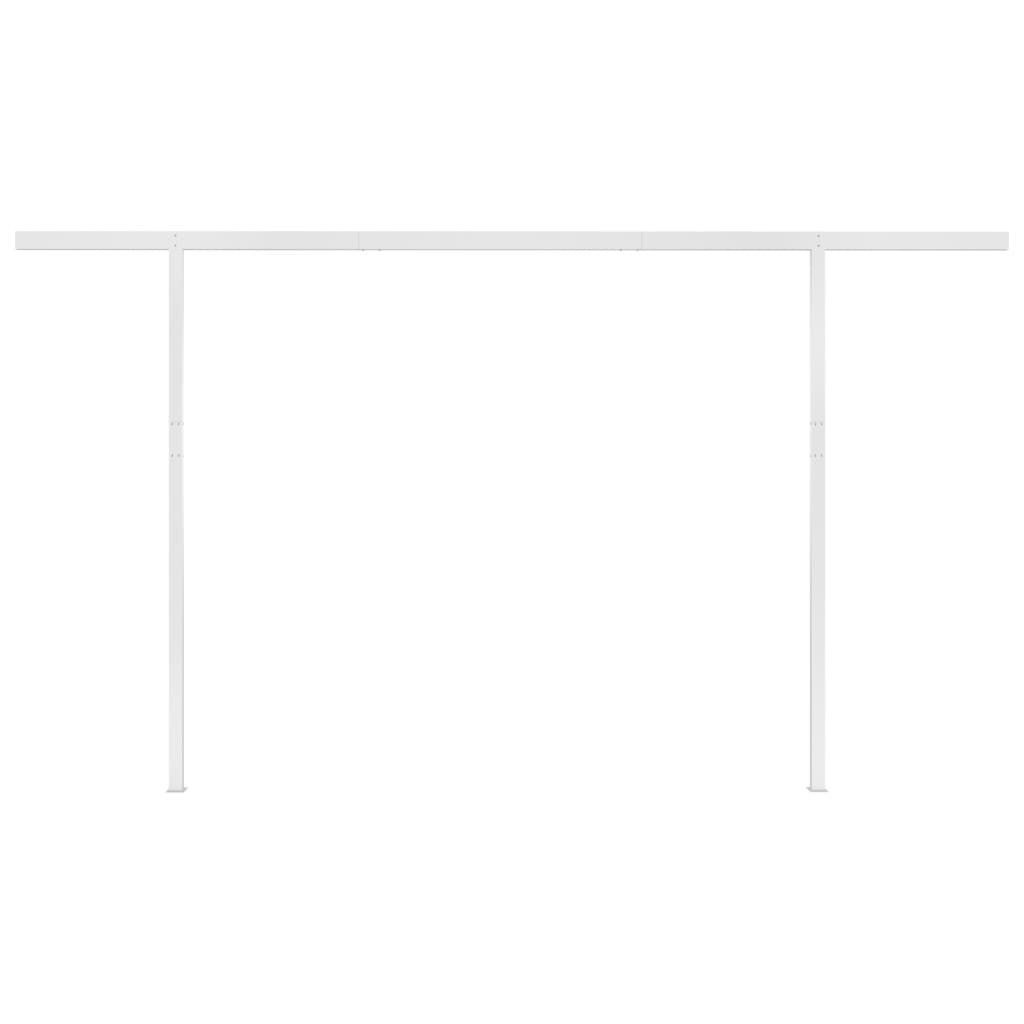 Gelenkarmmarkise Automatisch mit Pfosten 4x3 m Orange und Braun