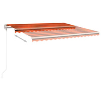 Thumbnail for Gelenkarmmarkise Einziehbar mit Pfosten 4,5x3 m Orange und Braun