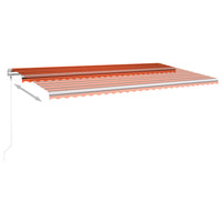 Thumbnail for Gelenkarmmarkise Einziehbar mit Pfosten 6x3 m Orange und Braun