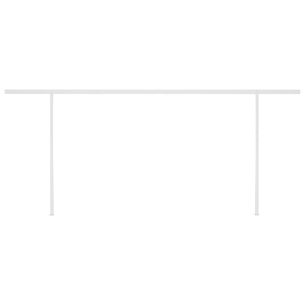 Gelenkarmmarkise Automatisch mit Pfosten 6x3 m Anthrazit