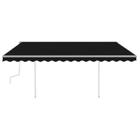 Thumbnail for Gelenkarmmarkise Einziehbar mit LED 4x3,5 m Anthrazit