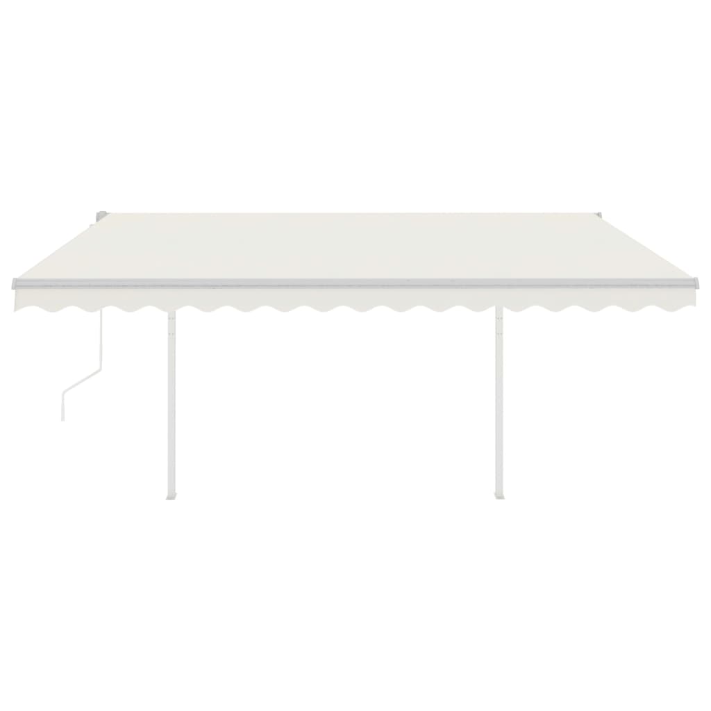 Automatische Markise mit LED & Windsensor 4,5x3,5 m Cremeweiß