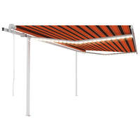 Thumbnail for Automatische Markise mit LED & Windsensor 4,5x3,5m Orange Braun
