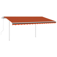 Thumbnail for Automatische Markise mit LED & Windsensor 4,5x3,5m Orange Braun