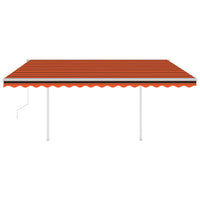 Thumbnail for Automatische Markise mit LED & Windsensor 4,5x3,5m Orange Braun