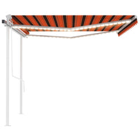 Thumbnail for Automatische Markise mit LED & Windsensor 4,5x3,5m Orange Braun