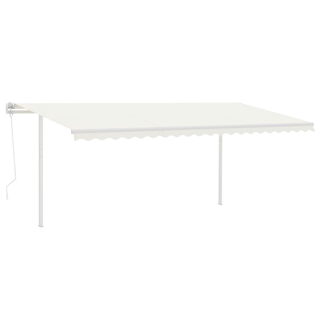 Automatische Markise mit LED & Windsensor 5x3,5 m Cremeweiß