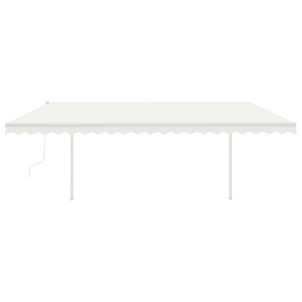 Automatische Markise mit LED & Windsensor 5x3,5 m Cremeweiß