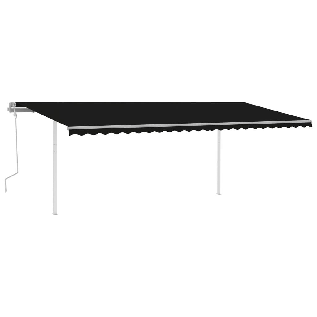 Gelenkarmmarkise mit LED 6x3,5 m Anthrazit