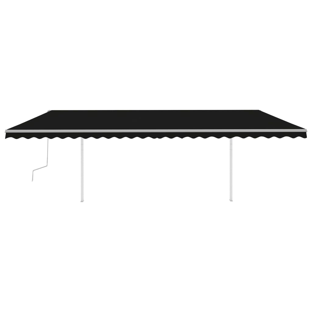 Gelenkarmmarkise mit LED 6x3,5 m Anthrazit