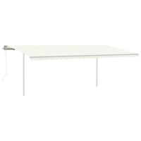 Thumbnail for Automatische Markise mit LED & Windsensor 6x3,5 m Cremeweiß