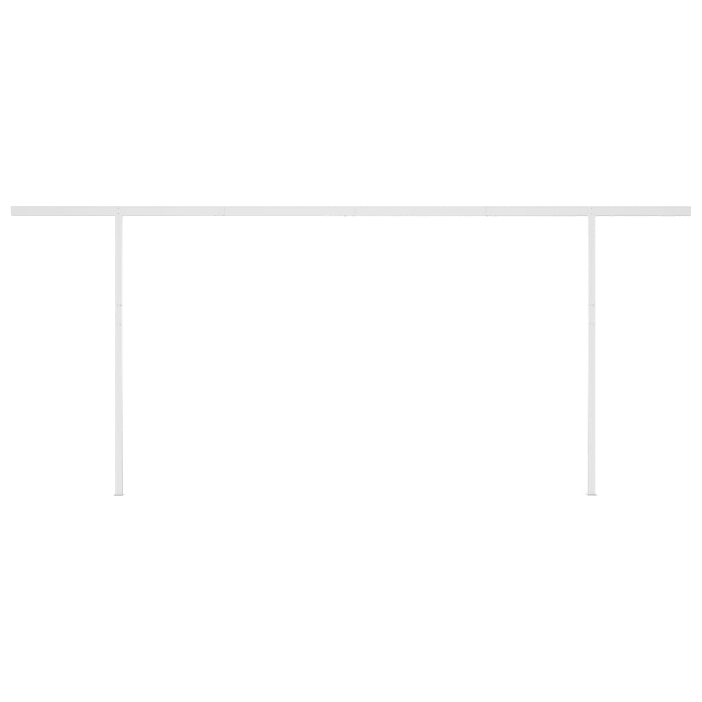 Automatische Markise mit LED & Windsensor 6x3,5 m Cremeweiß