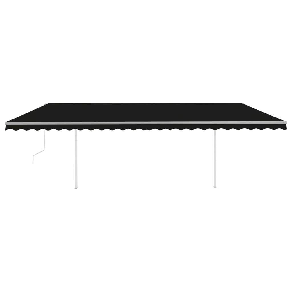 Automatische Markise mit LED & Windsensor 6x3,5 m Anthrazit