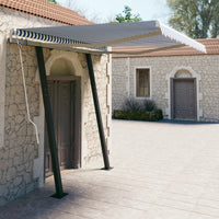 Thumbnail for Gelenkarmmarkise Einziehbar mit Pfosten 3x2,5 m Blau und Weiß