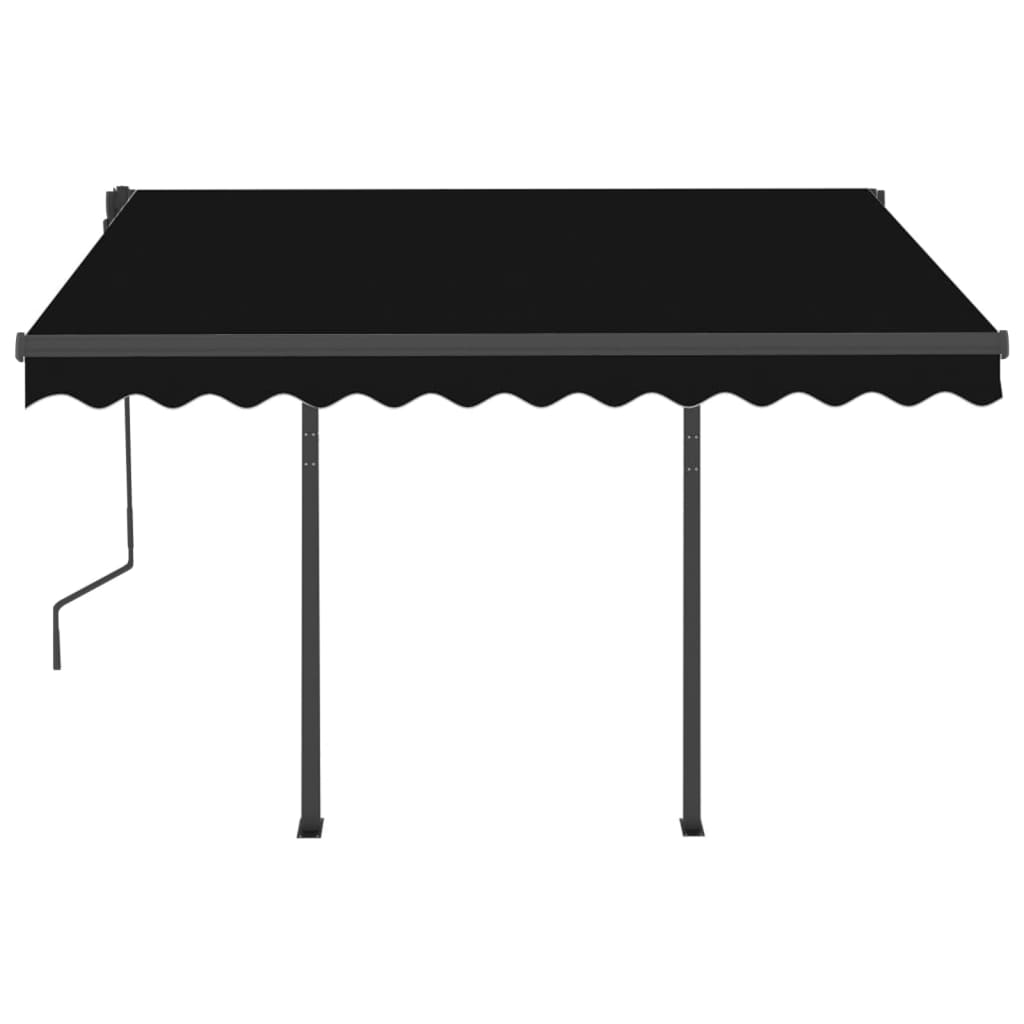 Gelenkarmmarkise Automatisch mit Pfosten 3x2,5 m Anthrazit