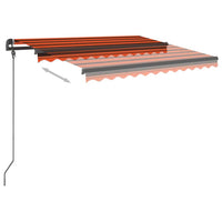 Thumbnail for Gelenkarmmarkise Automatisch mit Pfosten 3x2,5 m Orange Braun