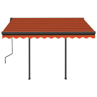 Thumbnail for Gelenkarmmarkise Automatisch mit Pfosten 3x2,5 m Orange Braun