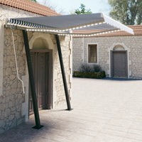 Thumbnail for Gelenkarmmarkise Einziehbar mit LED 3,5x2,5 m Blau und Weiß