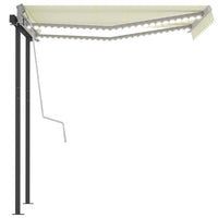 Thumbnail for Gelenkarmmarkise Einziehbar mit LED 3,5x2,5 m Cremeweiß