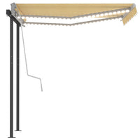 Thumbnail for Gelenkarmmarkise Einziehbar mit LED 3,5x2,5 m Gelb und Weiß