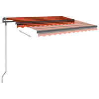 Thumbnail for Gelenkarmmarkise Automatisch mit Pfosten 3,5x2,5 m Orange Braun