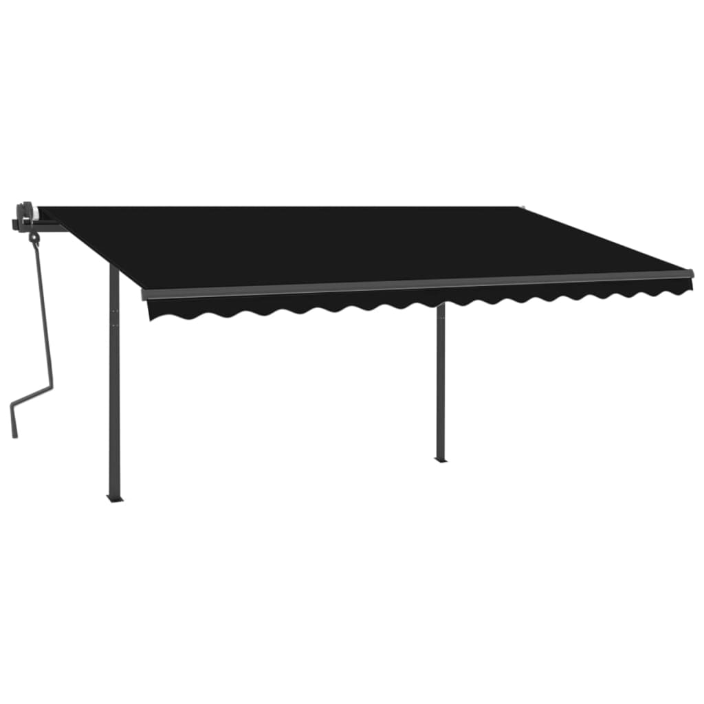 Automatische Markise mit LED & Windsensor 4x3 m Anthrazit