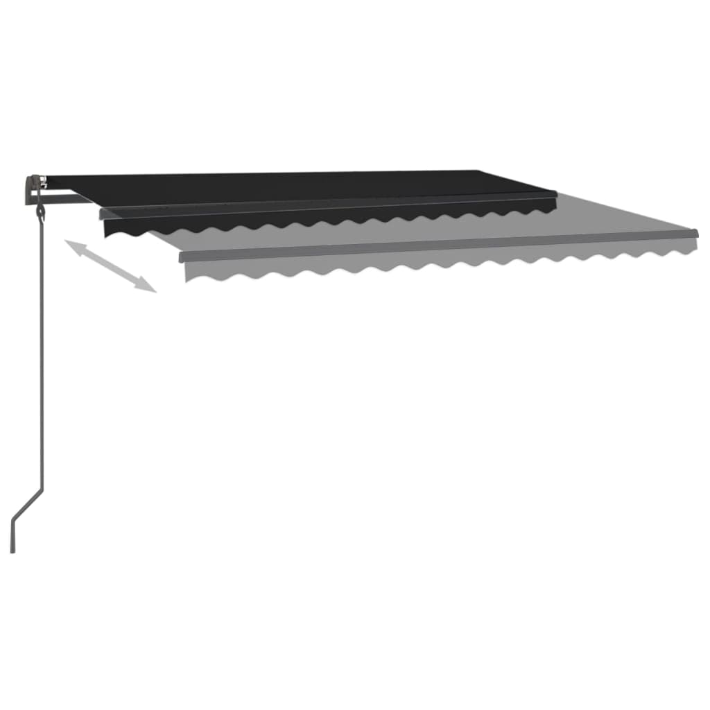 Automatische Markise mit LED & Windsensor 4x3 m Anthrazit
