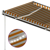 Thumbnail for Automatische Markise mit LED & Windsensor 4,5x3 m Gelb & Weiß