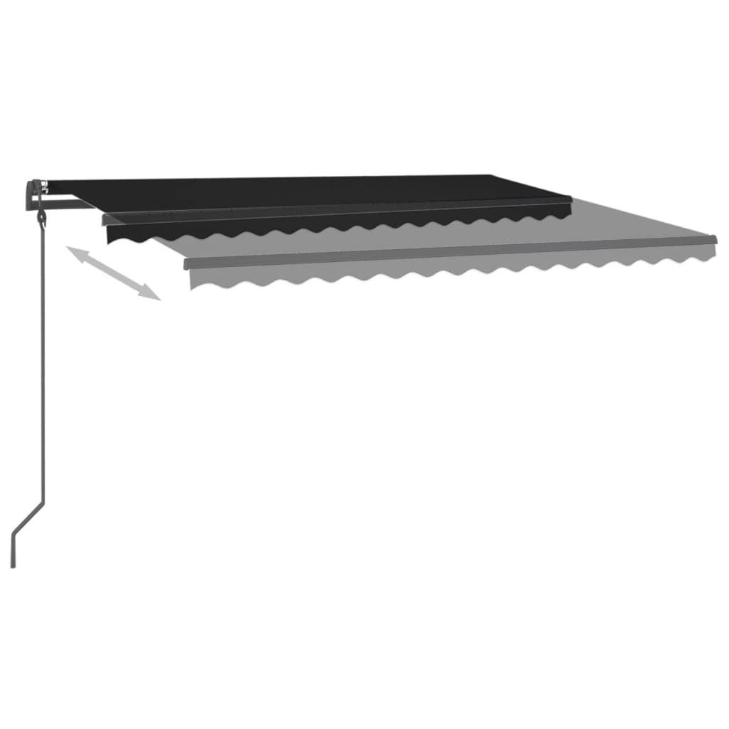 Automatische Markise mit LED & Windsensor 4,5x3 m Anthrazit
