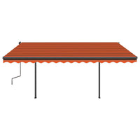 Thumbnail for Automatische Markise mit LED & Windsensor 4,5x3 m Orange Braun