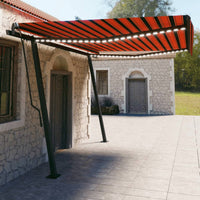 Thumbnail for Automatische Markise mit LED & Windsensor 4,5x3 m Orange Braun