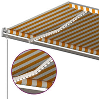 Thumbnail for Automatische Markise mit LED & Windsensor 5x3 m Gelb & Weiß