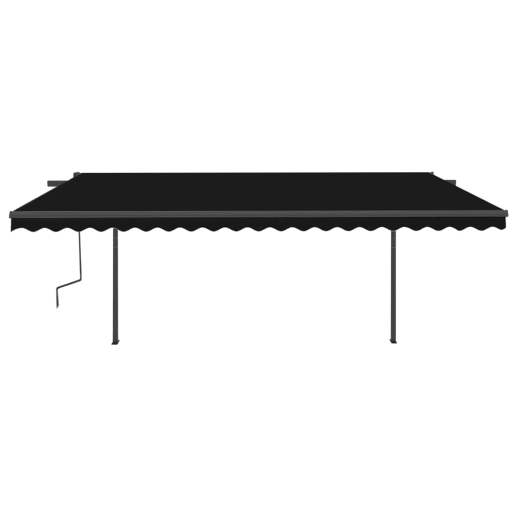 Automatische Markise mit LED & Windsensor 5x3 m Anthrazit