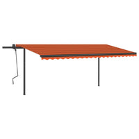 Thumbnail for Automatische Markise mit LED & Windsensor 5x3 m Orange Braun