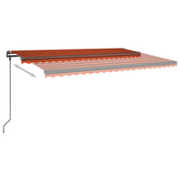 Thumbnail for Automatische Markise mit LED & Windsensor 5x3 m Orange Braun