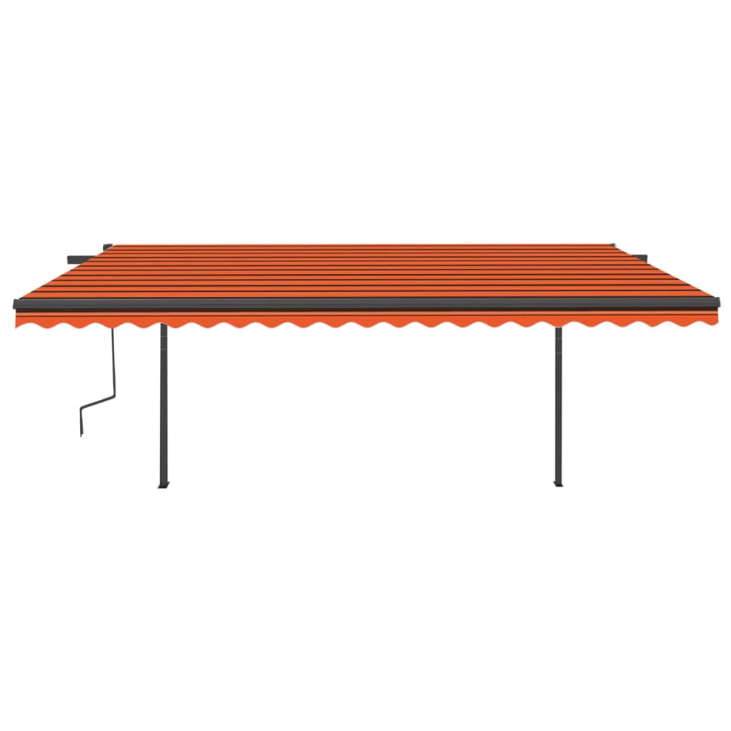 Automatische Markise mit LED & Windsensor 5x3 m Orange Braun