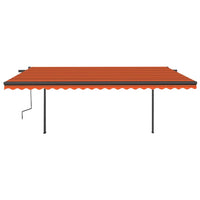 Thumbnail for Automatische Markise mit LED & Windsensor 5x3 m Orange Braun