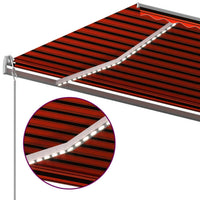 Thumbnail for Automatische Markise mit LED & Windsensor 5x3 m Orange Braun