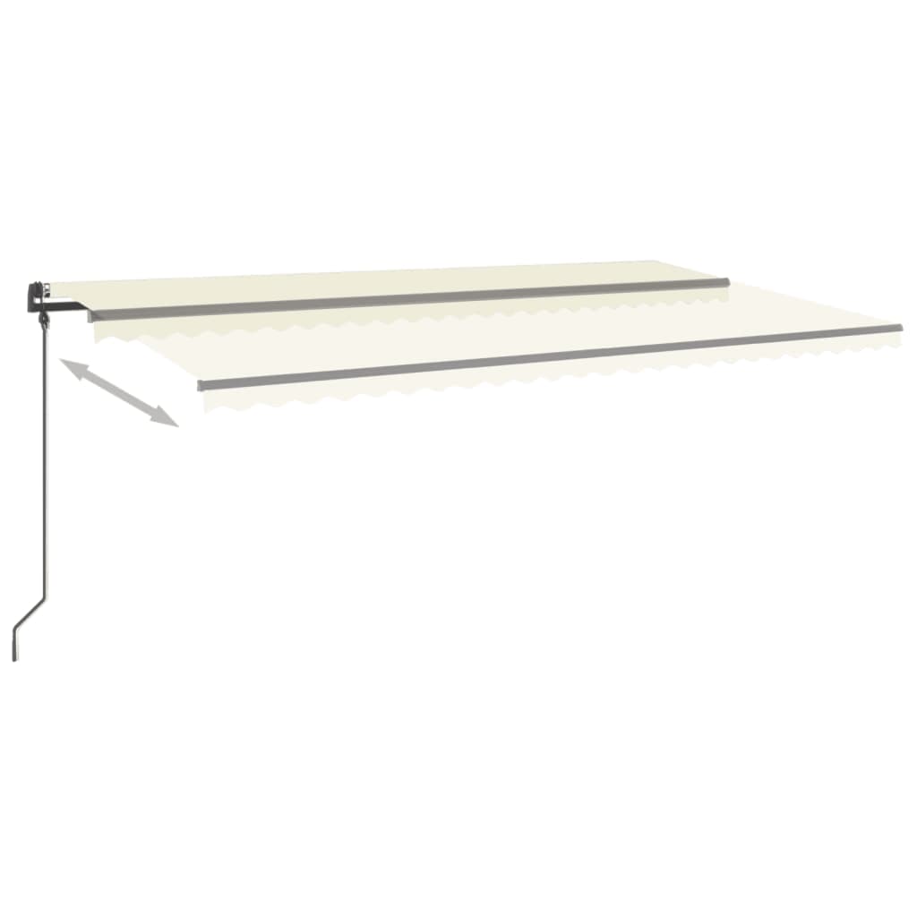 Automatische Markise mit LED & Windsensor 6x3 m Cremeweiß