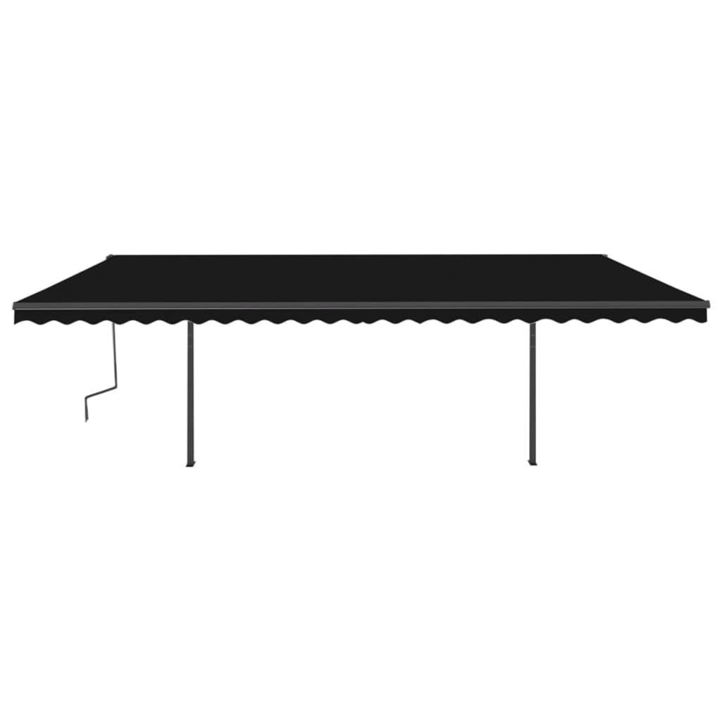 Automatische Markise mit LED & Windsensor 6x3 m Anthrazit