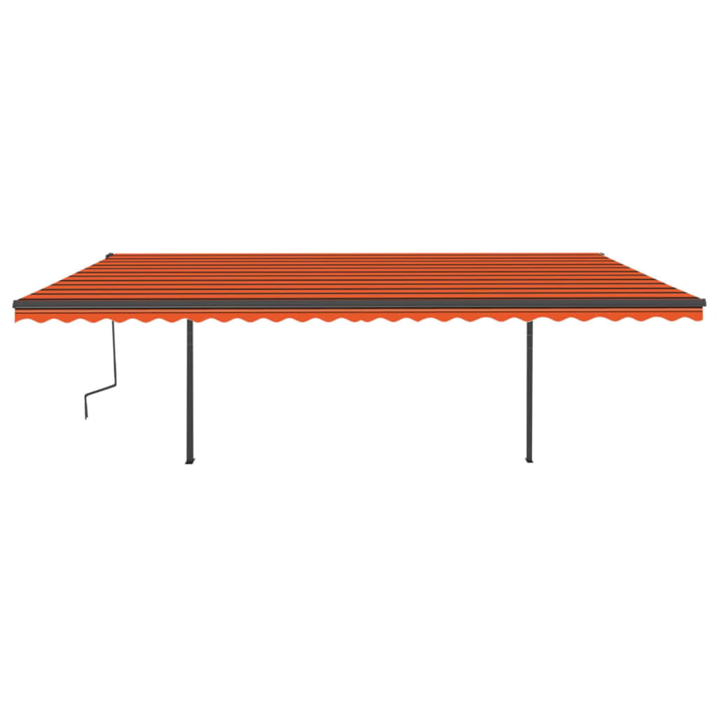 Automatische Markise mit LED & Windsensor 6x3 m Orange & Braun