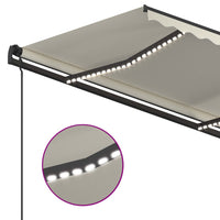 Thumbnail for Automatische Markise mit LED & Windsensor 4,5x3,5 m Cremeweiß